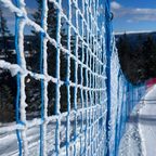 Safety netting along a trail
